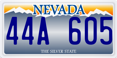 NV license plate 44A605