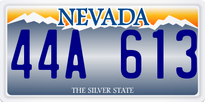 NV license plate 44A613