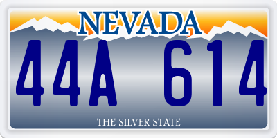 NV license plate 44A614