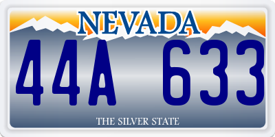 NV license plate 44A633