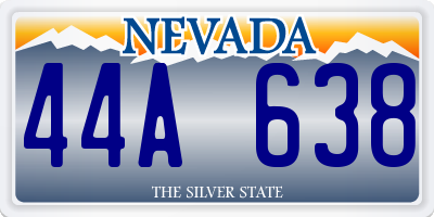 NV license plate 44A638