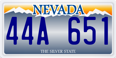 NV license plate 44A651