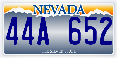 NV license plate 44A652