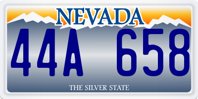 NV license plate 44A658