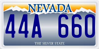 NV license plate 44A660