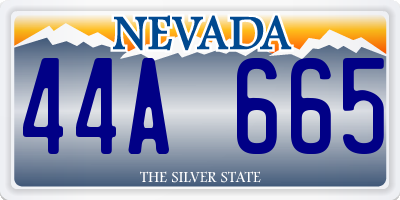 NV license plate 44A665
