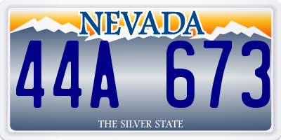 NV license plate 44A673