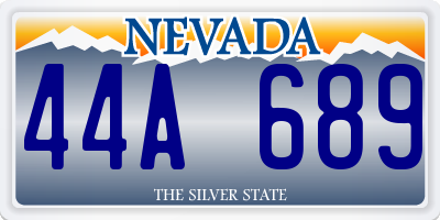 NV license plate 44A689