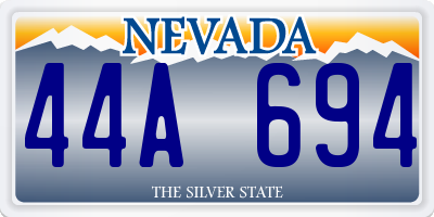 NV license plate 44A694