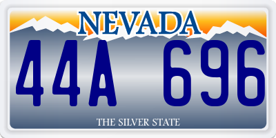 NV license plate 44A696