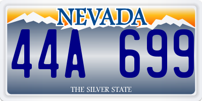 NV license plate 44A699