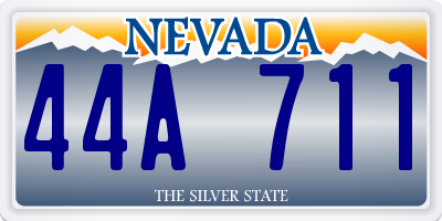 NV license plate 44A711