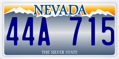 NV license plate 44A715