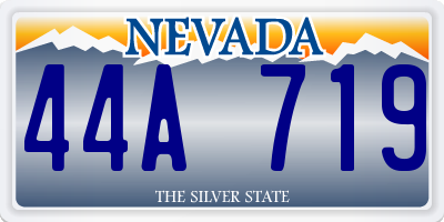 NV license plate 44A719