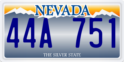 NV license plate 44A751
