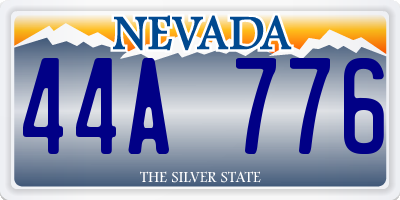 NV license plate 44A776