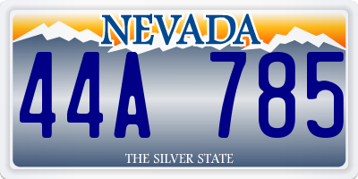 NV license plate 44A785