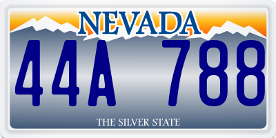 NV license plate 44A788