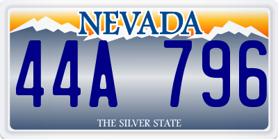 NV license plate 44A796