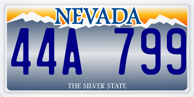 NV license plate 44A799