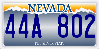 NV license plate 44A802