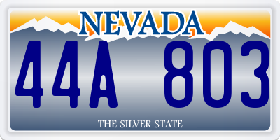 NV license plate 44A803