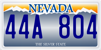 NV license plate 44A804
