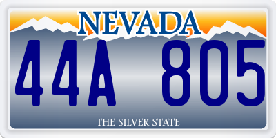NV license plate 44A805