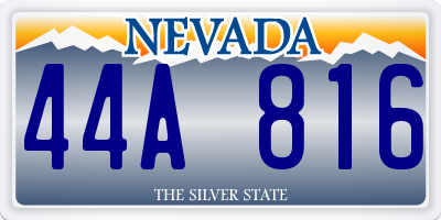 NV license plate 44A816