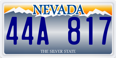 NV license plate 44A817