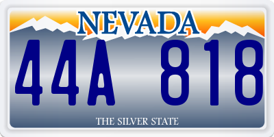 NV license plate 44A818