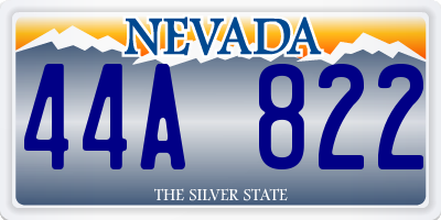 NV license plate 44A822