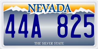 NV license plate 44A825