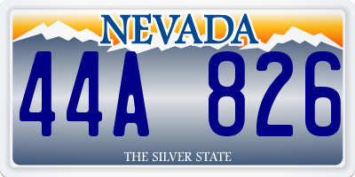NV license plate 44A826