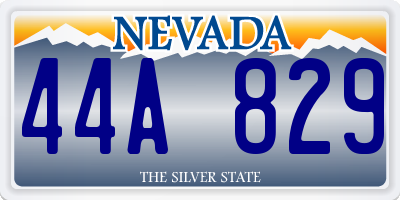 NV license plate 44A829