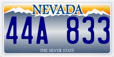 NV license plate 44A833