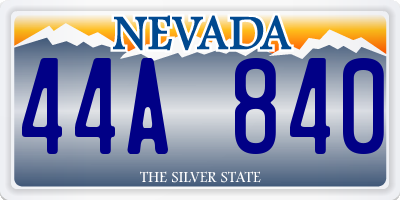 NV license plate 44A840