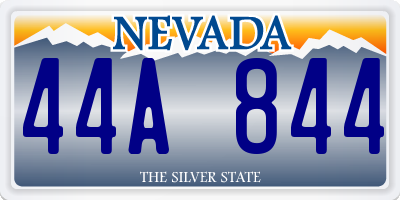 NV license plate 44A844
