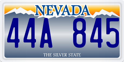 NV license plate 44A845