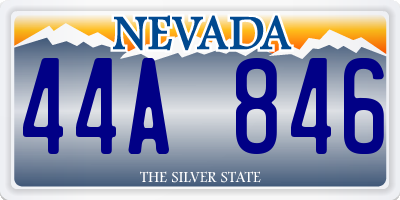 NV license plate 44A846