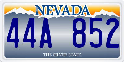 NV license plate 44A852