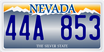 NV license plate 44A853