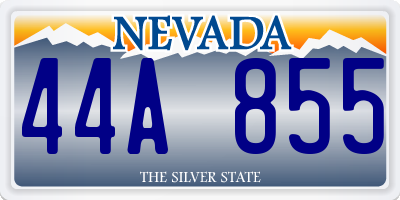 NV license plate 44A855