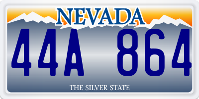 NV license plate 44A864