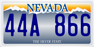 NV license plate 44A866