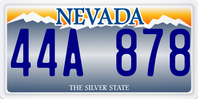 NV license plate 44A878