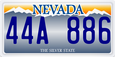 NV license plate 44A886