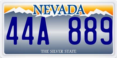 NV license plate 44A889
