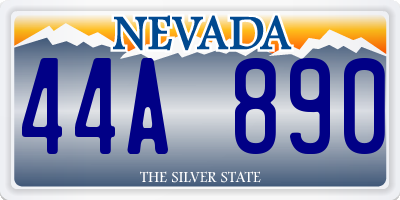 NV license plate 44A890
