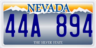 NV license plate 44A894
